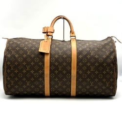 LOUIS VUITTON M41424 Keepall 55 Boston Bag Monogram Canvas Brown for Women and Men