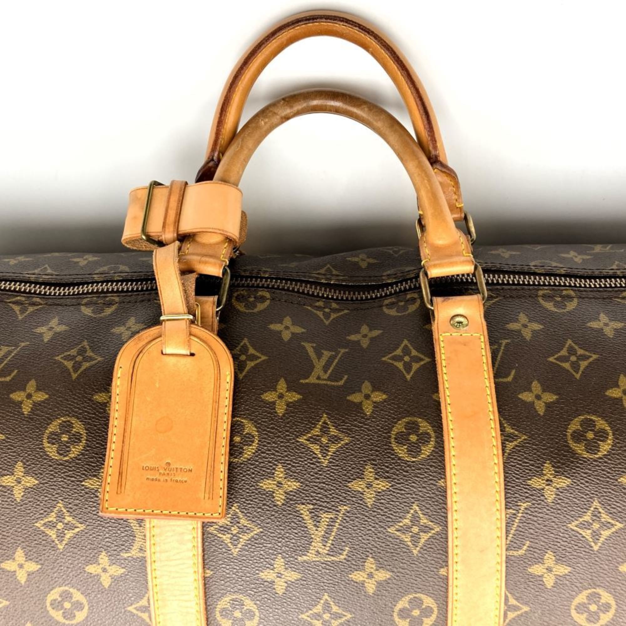 LOUIS VUITTON M41424 Keepall 55 Boston Bag Monogram Canvas Brown for Women and Men