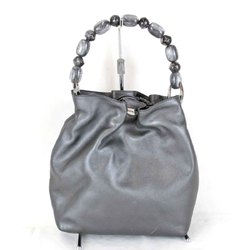 Christian Dior handbag leather grey ladies