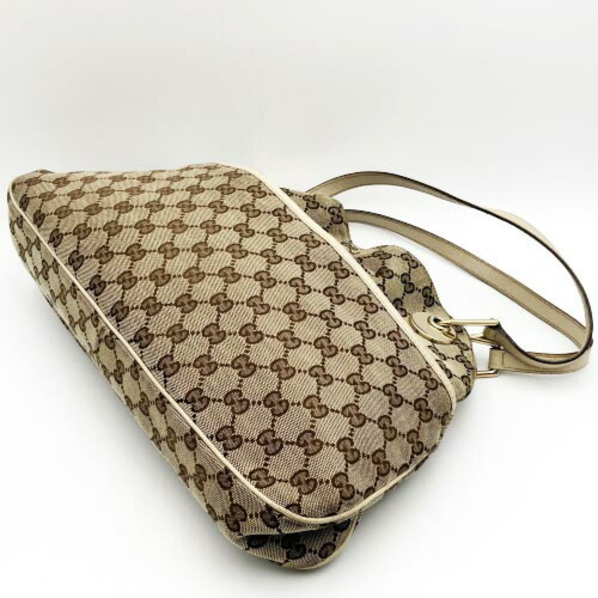 GUCCI 121023 Eclipse GG Line Shoulder Bag Handbag Canvas Brown White Beige Women's ITDHYE7IQL9W