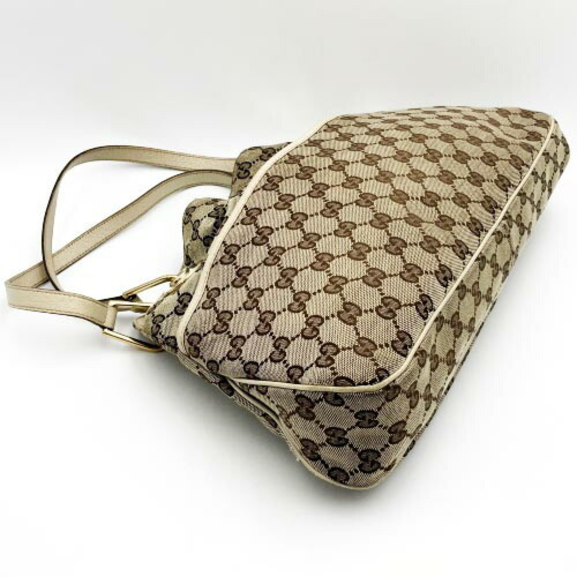 GUCCI 121023 Eclipse GG Line Shoulder Bag Handbag Canvas Brown White Beige Women's ITDHYE7IQL9W