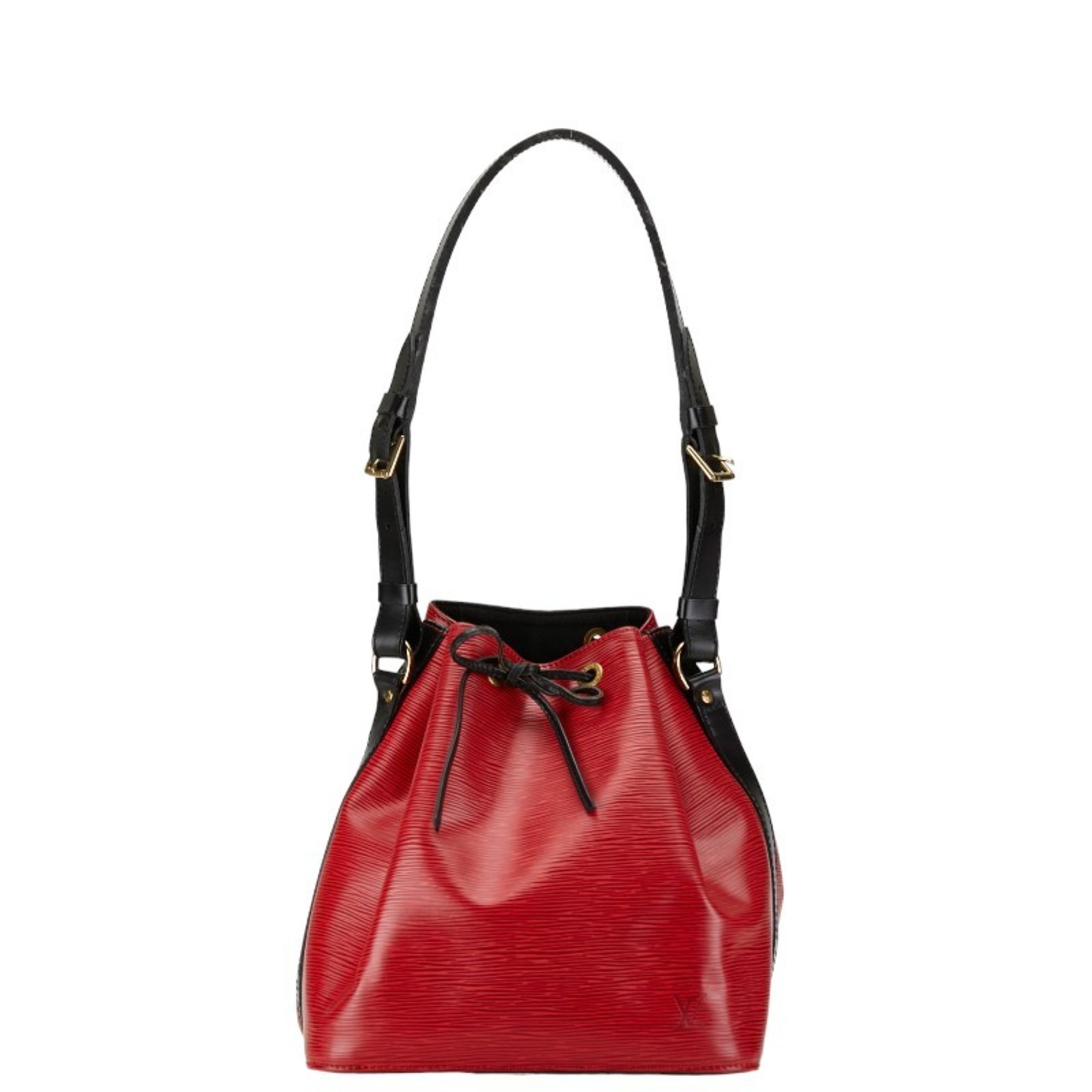 Louis Vuitton Epi Petit Noe Shoulder Bag M44172 Castilian Red Noir Leather Women's LOUIS VUITTON