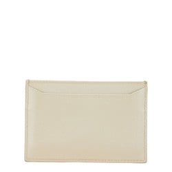 Prada Card Case Beige Leather Women's PRADA