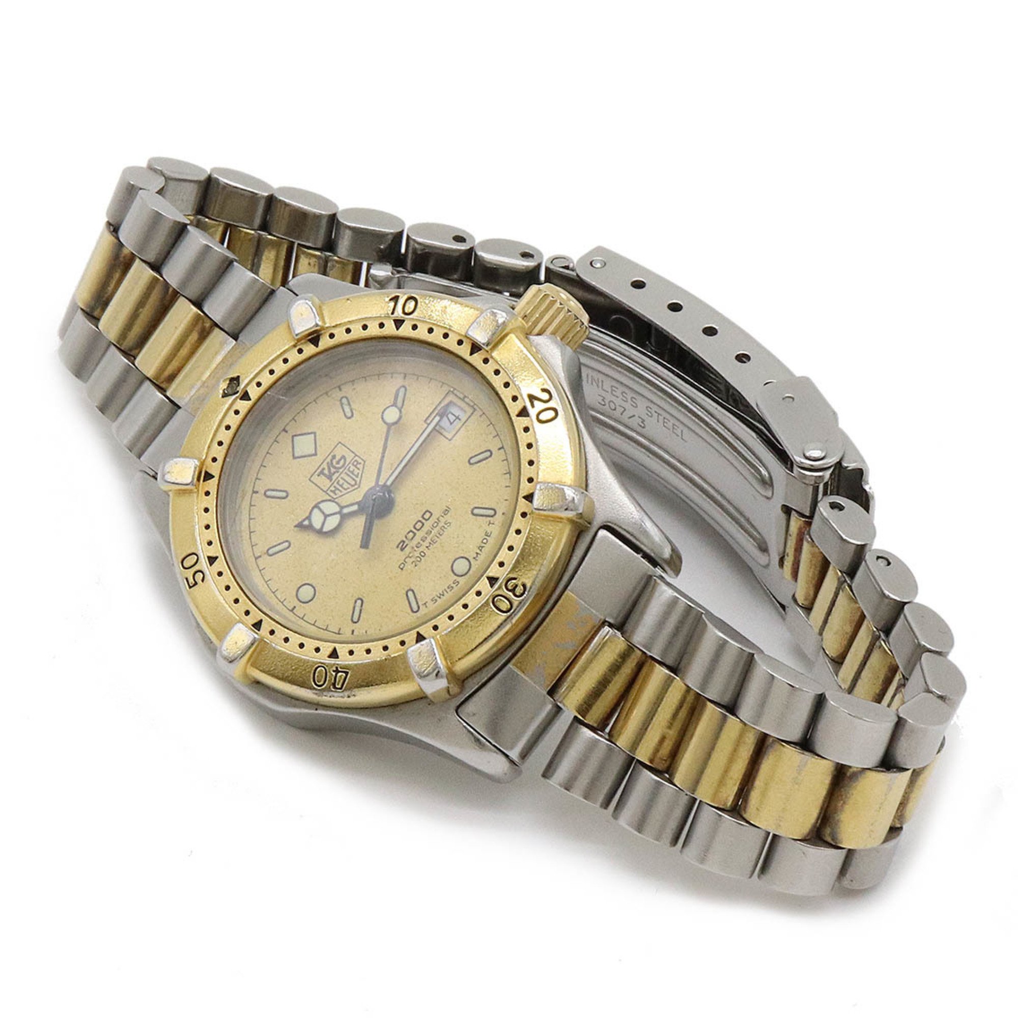 TAG Heuer Professional 2000 Series Date Gold Dial SS GP Two-tone Ladies Quartz Watch 964.008