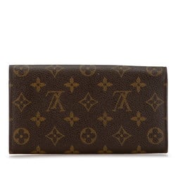 Louis Vuitton Monogram Pochette Porte Monnaie Credit Long Wallet M61725 Brown PVC Leather Women's LOUIS VUITTON