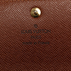 Louis Vuitton Monogram Pochette Porte Monnaie Credit Long Wallet M61725 Brown PVC Leather Women's LOUIS VUITTON