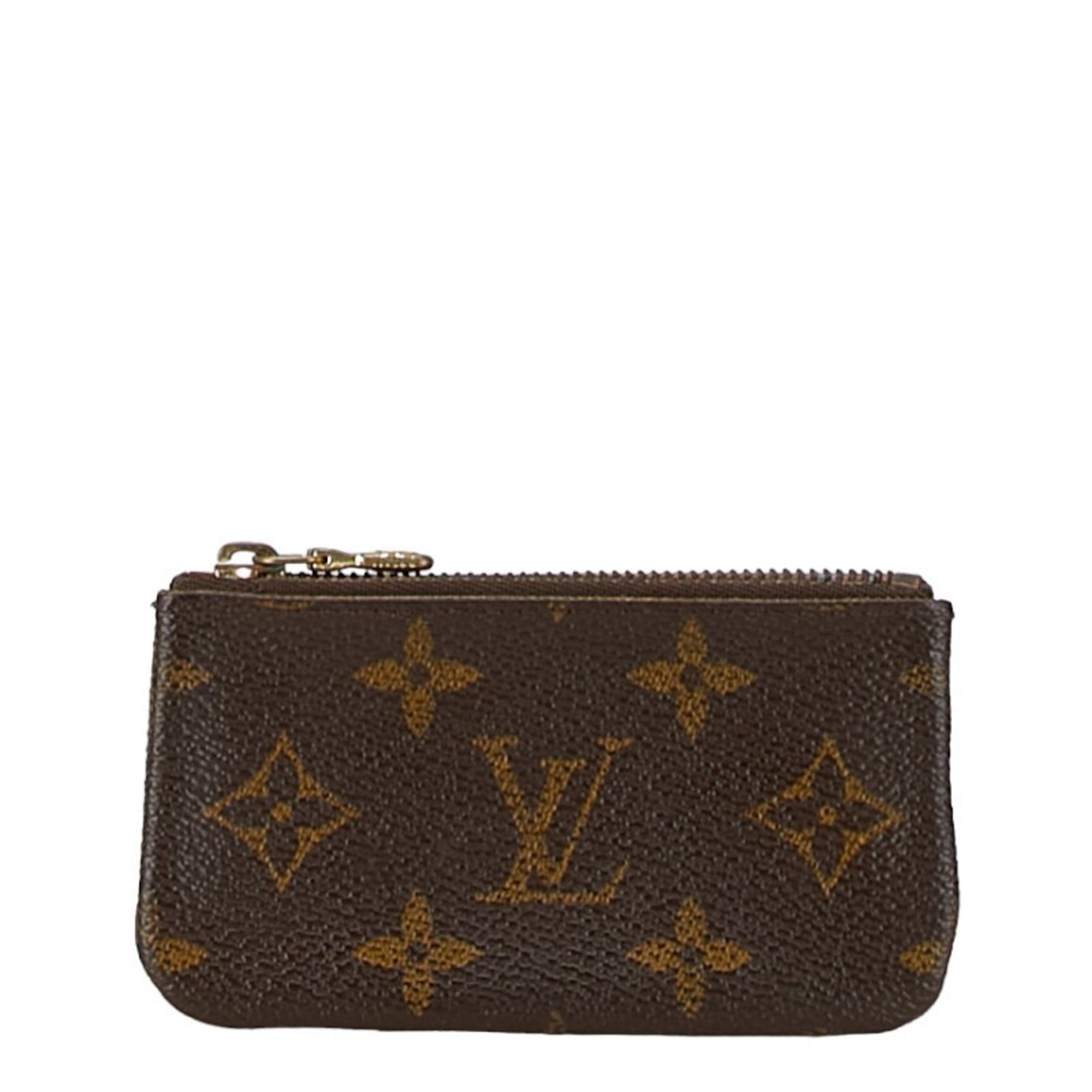 Louis Vuitton Monogram Pochette Cle Coin Case, Key Purse M62650 Brown PVC Leather Women's LOUIS VUITTON