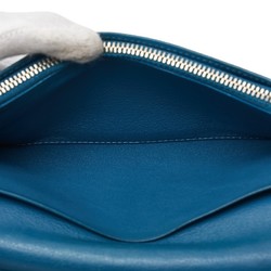 Louis Vuitton Portefeuille Brazza Long Wallet M58193 Blue Taurillon Leather Women's LOUIS VUITTON