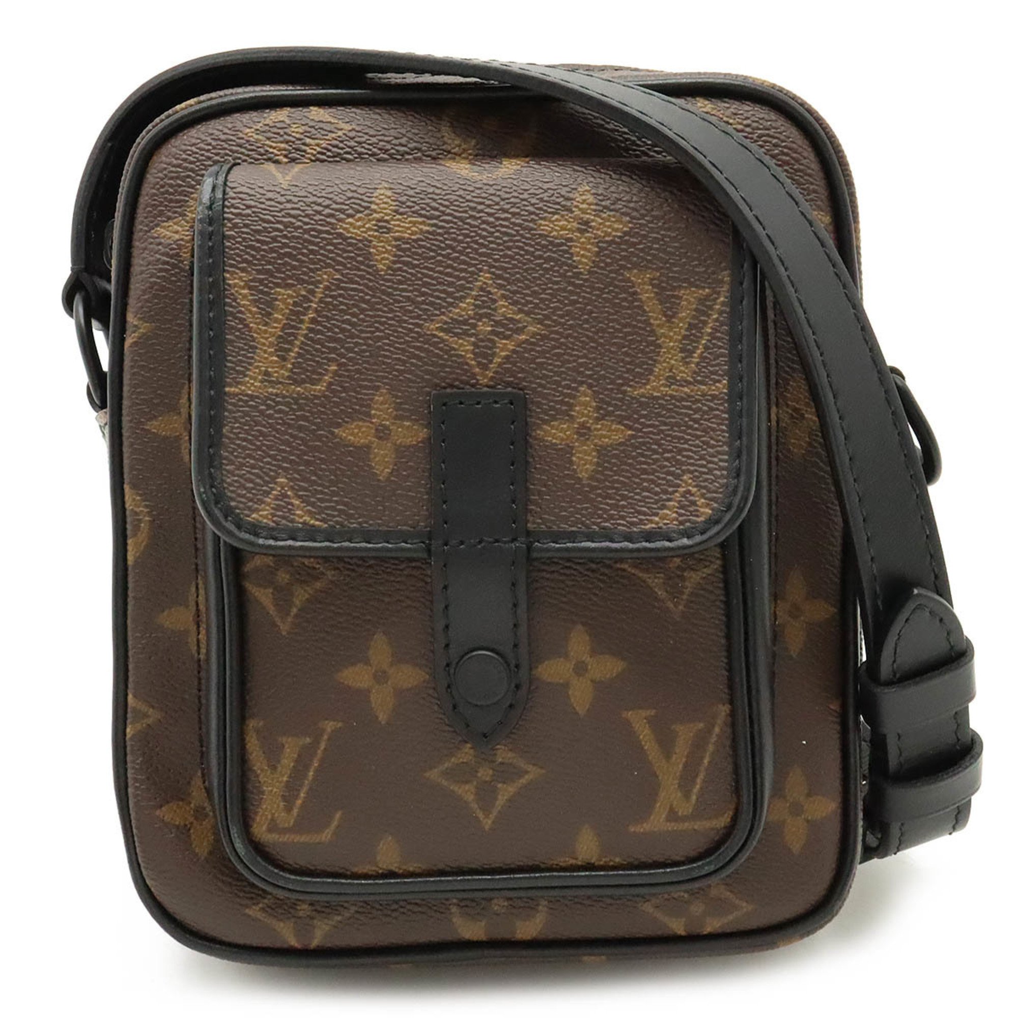 LOUIS VUITTON Louis Vuitton Monogram Macassar Christopher Wearable Wallet Shoulder Bag Leather M69404