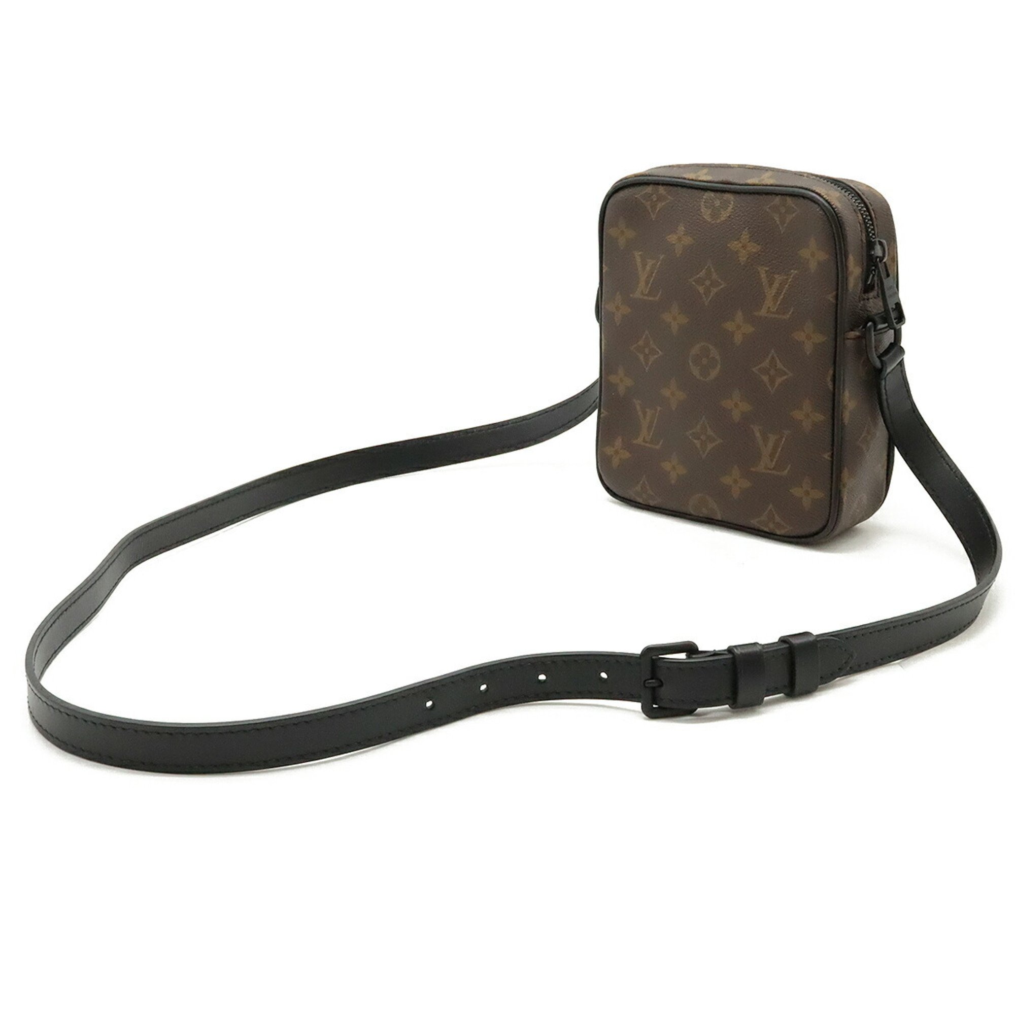 LOUIS VUITTON Louis Vuitton Monogram Macassar Christopher Wearable Wallet Shoulder Bag Leather M69404