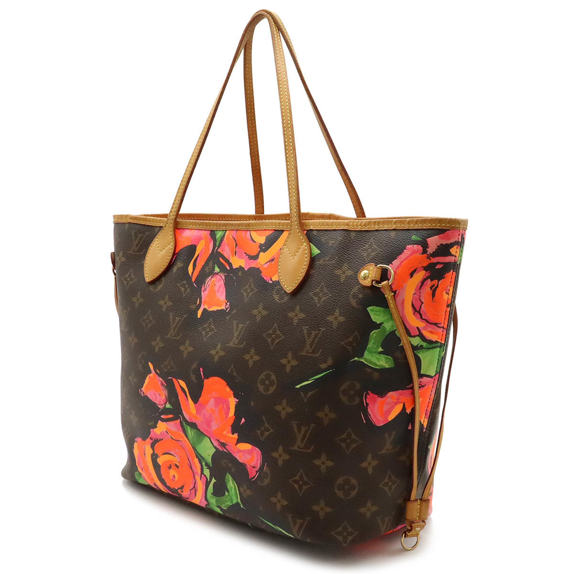 LOUIS VUITTON Louis Vuitton Monogram Rose Neverfull MM Tote Bag Shoulder Stephen Sprouse Collaboration M48613