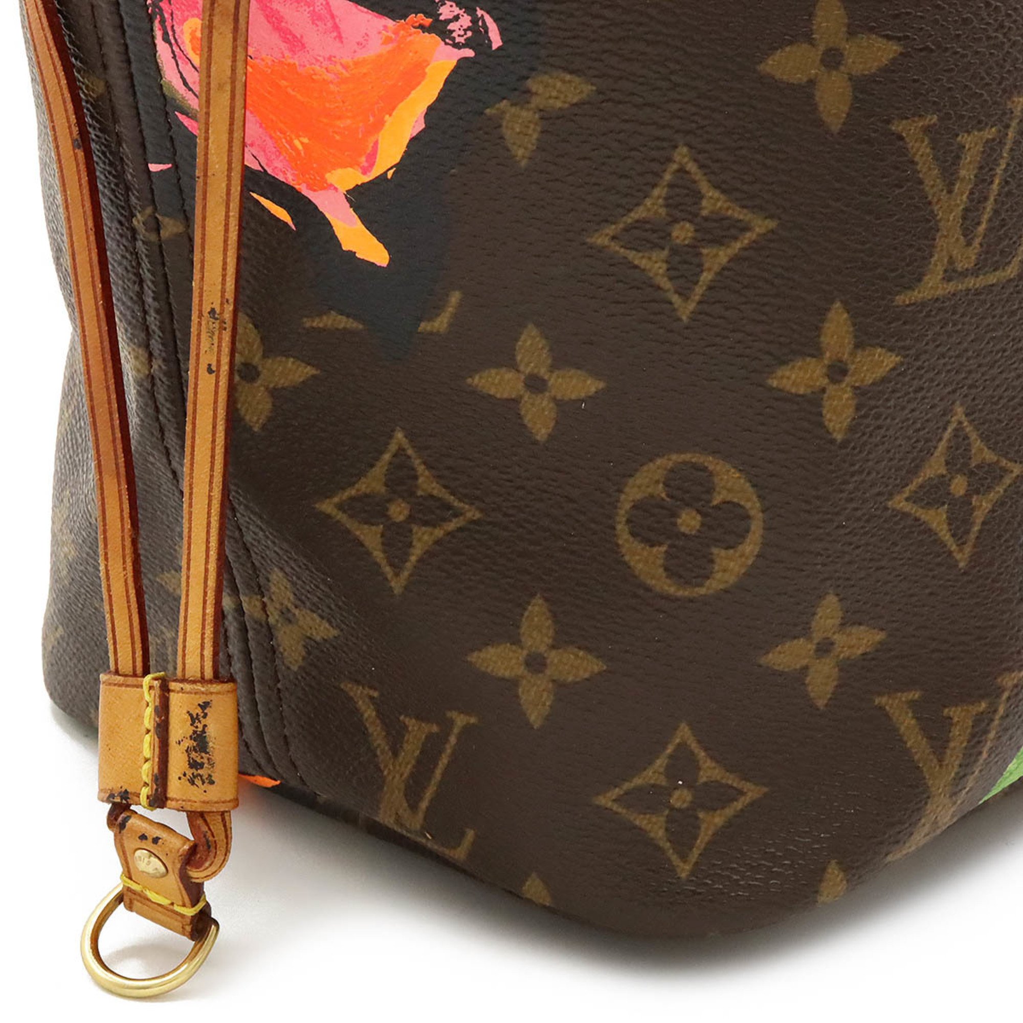 LOUIS VUITTON Louis Vuitton Monogram Rose Neverfull MM Tote Bag Shoulder Stephen Sprouse Collaboration M48613