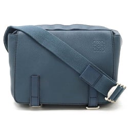 LOEWE Anagram Military Bag XS Shoulder Leather Indigo Blue 317.12AA72