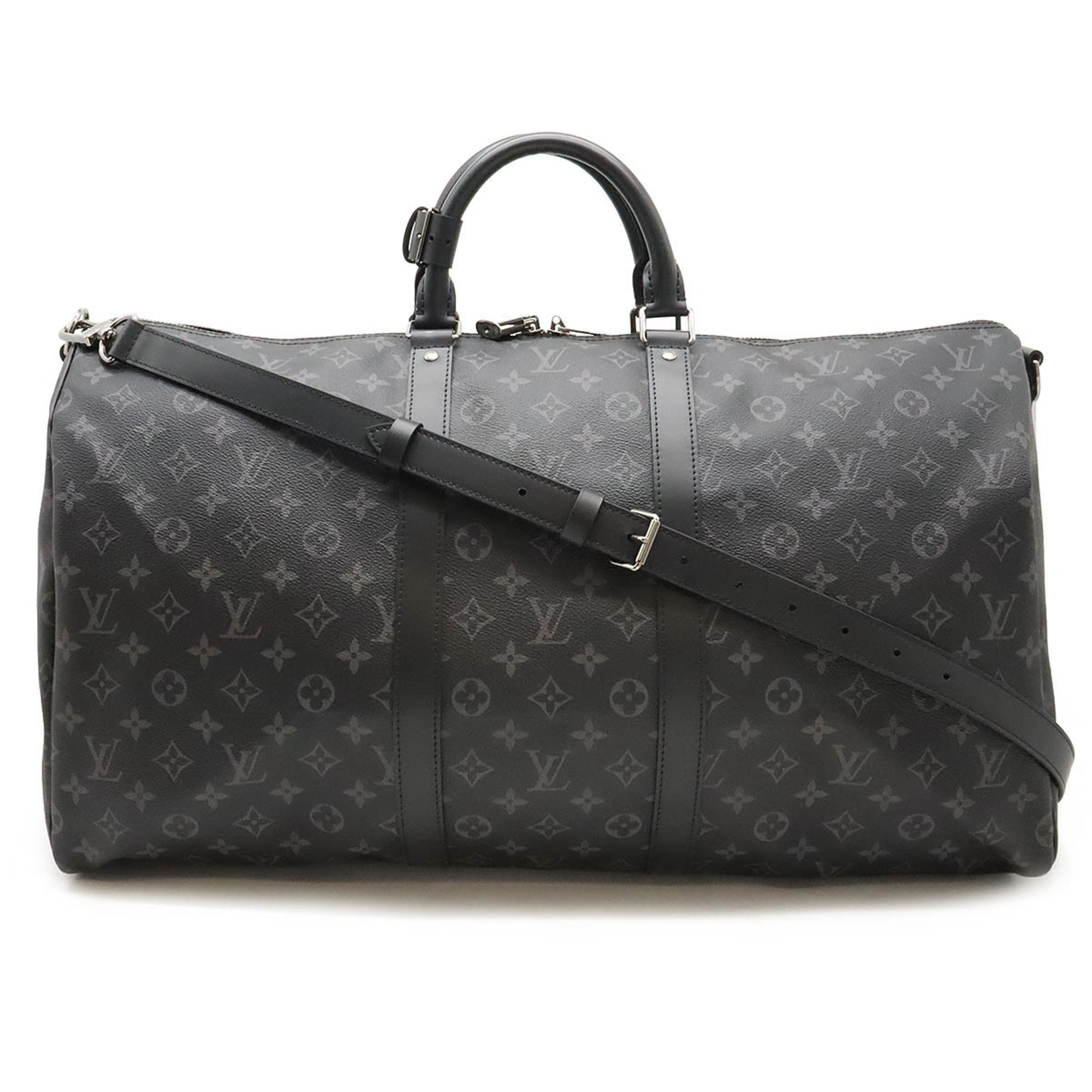 LOUIS VUITTON Louis Vuitton Monogram Eclipse Keepall Bandouliere 55 Boston Bag Travel Shoulder M40605