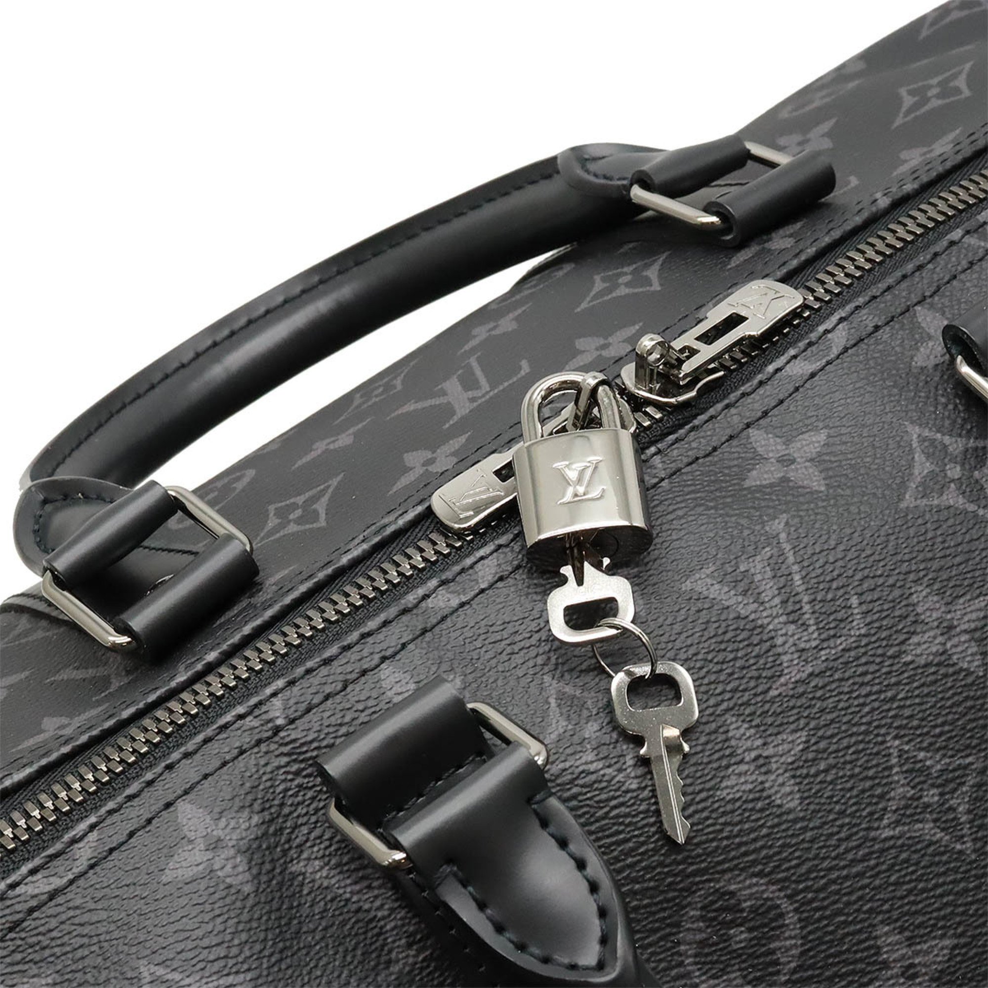 LOUIS VUITTON Louis Vuitton Monogram Eclipse Keepall Bandouliere 55 Boston Bag Travel Shoulder M40605