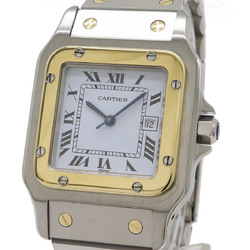 Cartier Santos Galbe LM Date SS K18YG Combi Men's Watch AT W20011C4