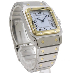 Cartier Santos Galbe LM Date SS K18YG Combi Men's Watch AT W20011C4