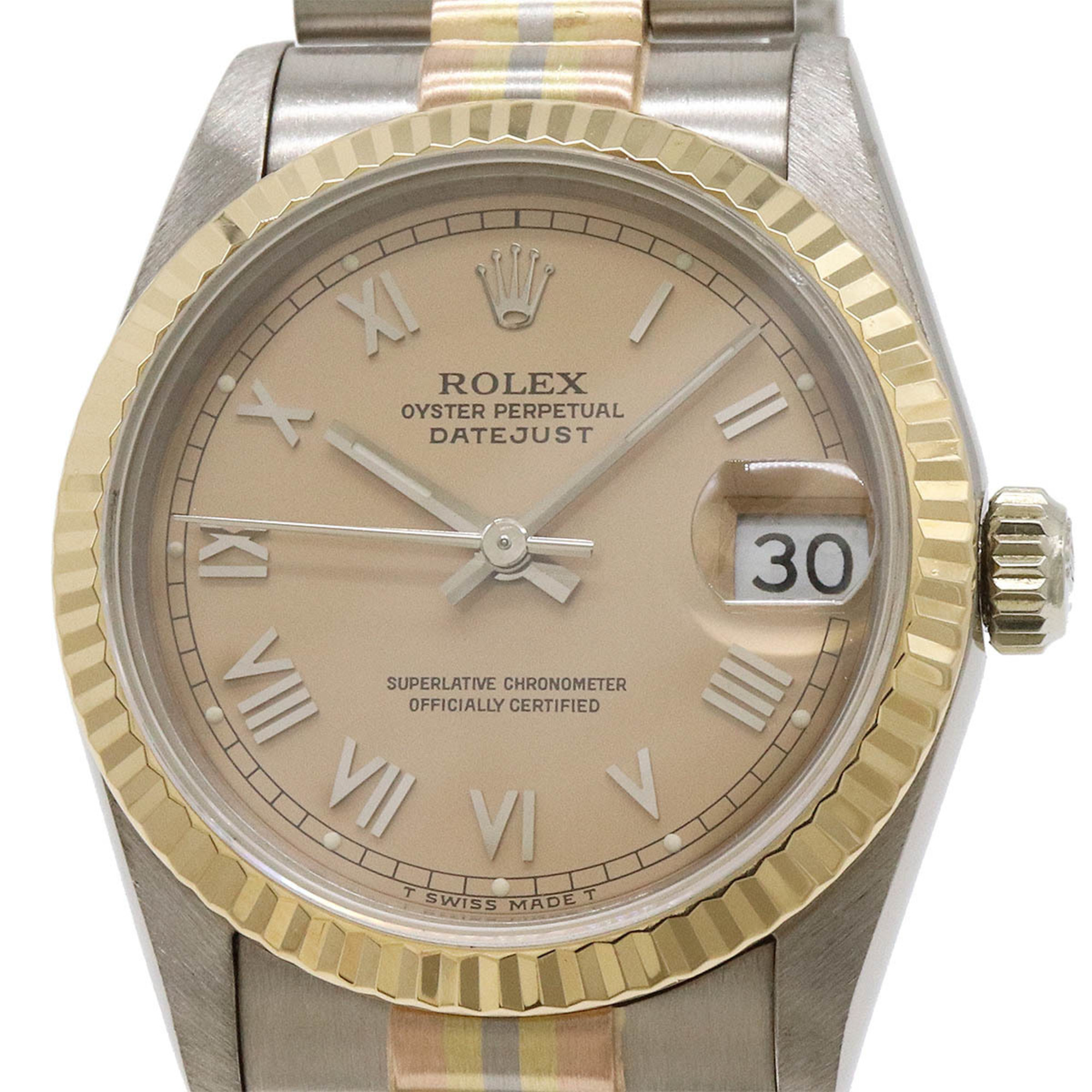 ROLEX Rolex Datejust Torridor Champagne Dial K18YG Solid Gold No. 9 Boys AT Automatic Wristwatch 68279BIC