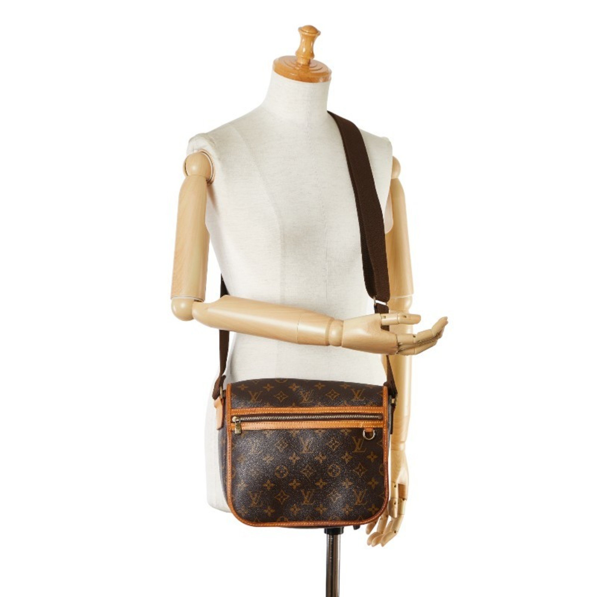 Louis Vuitton Monogram Bosphore PM Shoulder Bag M40106 Brown PVC Leather Women's LOUIS VUITTON