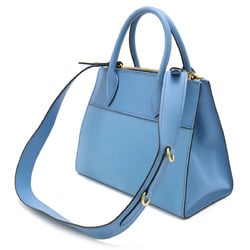 PRADA Prada Paradigm Handbag Shoulder Bag SAFFIANO+CITY C Leather MARE Light Blue Purchased at a domestic boutique 1BA103