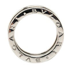 BVLGARI B.zero1 2-Band Ring #55 K18WG White Gold Women's