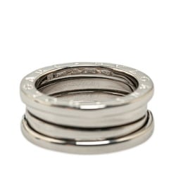 BVLGARI B.zero1 2-Band Ring #55 K18WG White Gold Women's