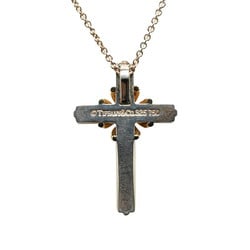 Tiffany Signature Cross Pendant Necklace SV925 Silver K18 Gold Combination Women's TIFFANY&Co.