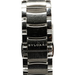 BVLGARI Ashoma Side Diamond Watch AA26S Quartz Black Dial Stainless Steel Women's