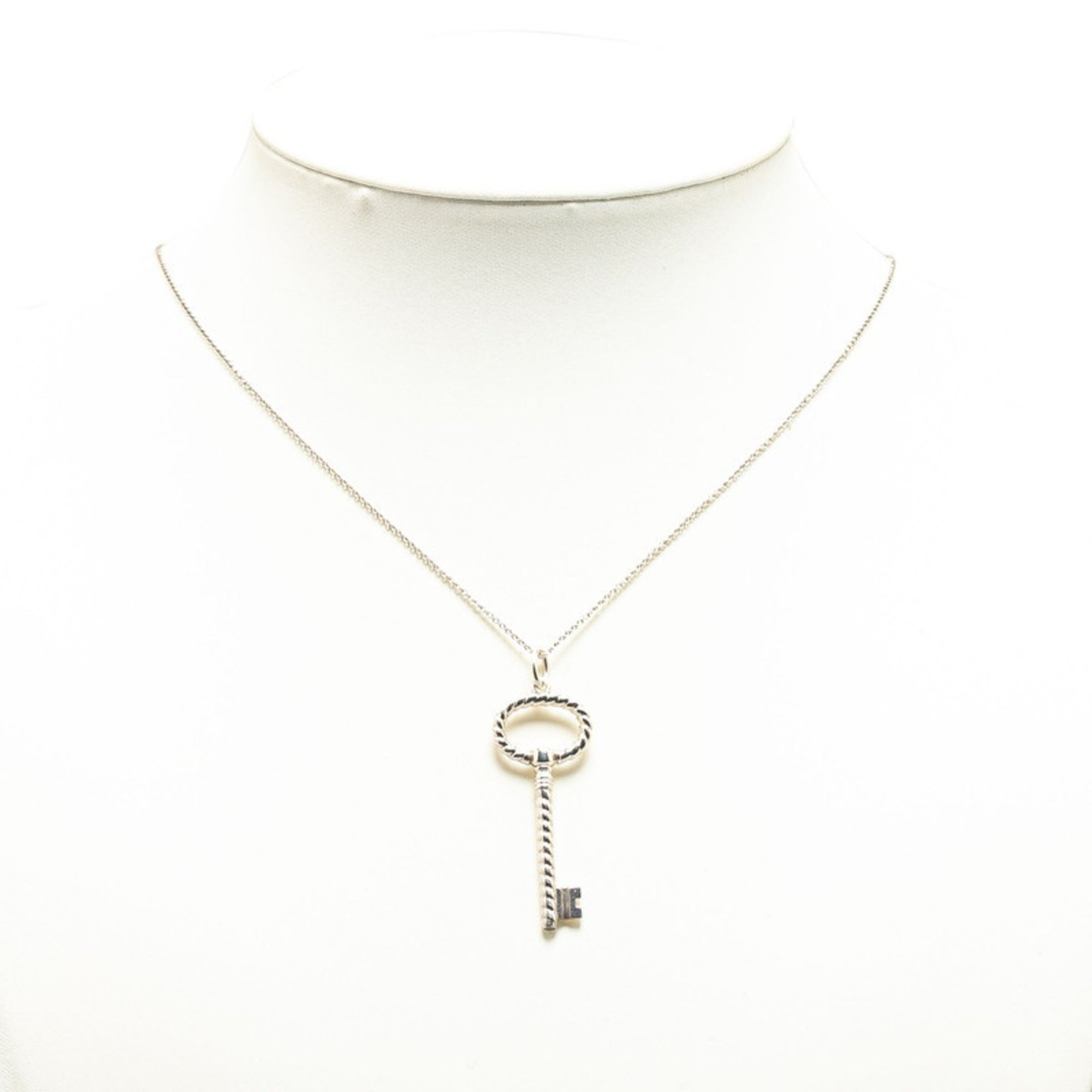 Tiffany Twist Oval Key Necklace, SV925 Silver, Women's, TIFFANY&Co.