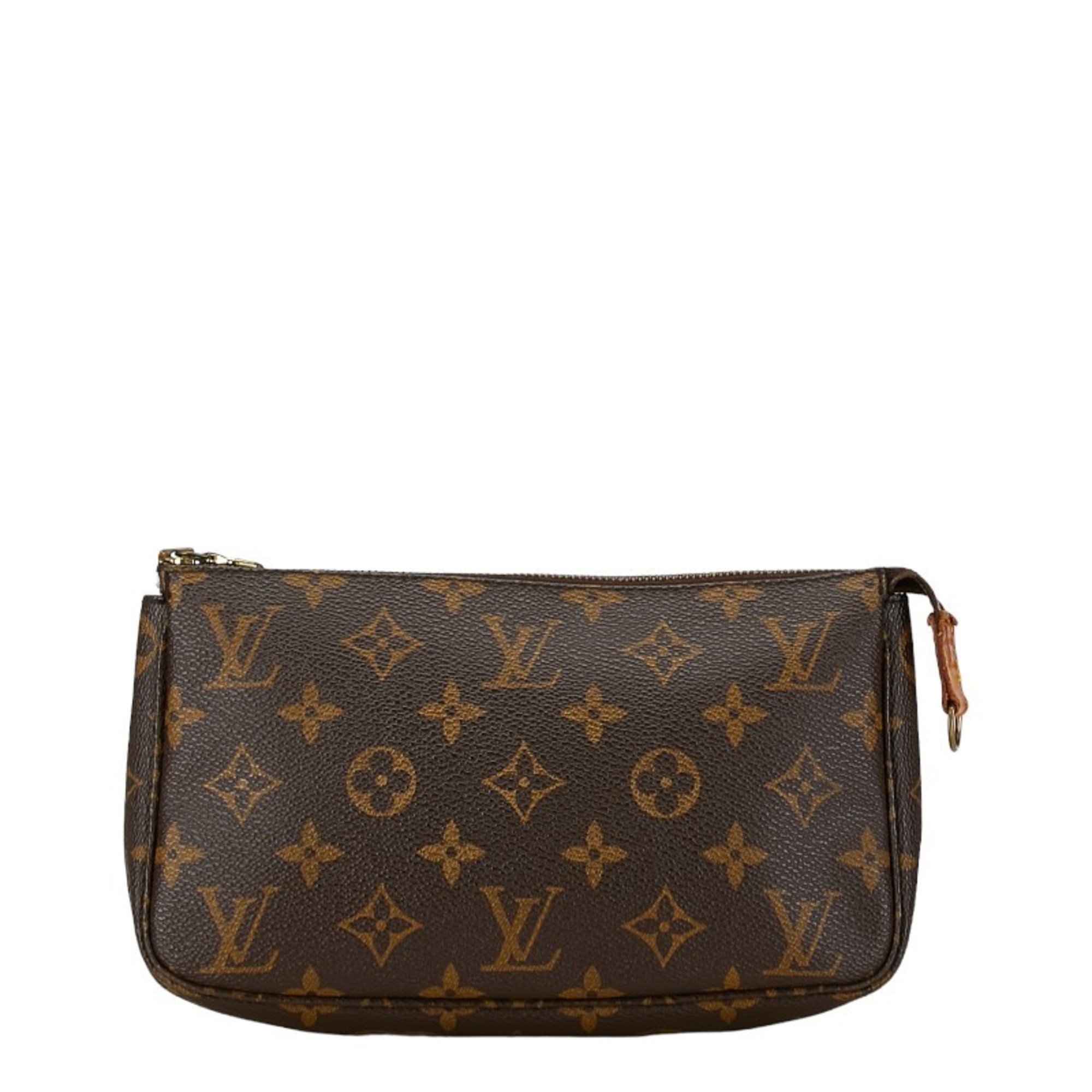 Louis Vuitton Monogram Pochette Accessoires Shoulder Bag M51980 Brown PVC Leather Women's LOUIS VUITTON