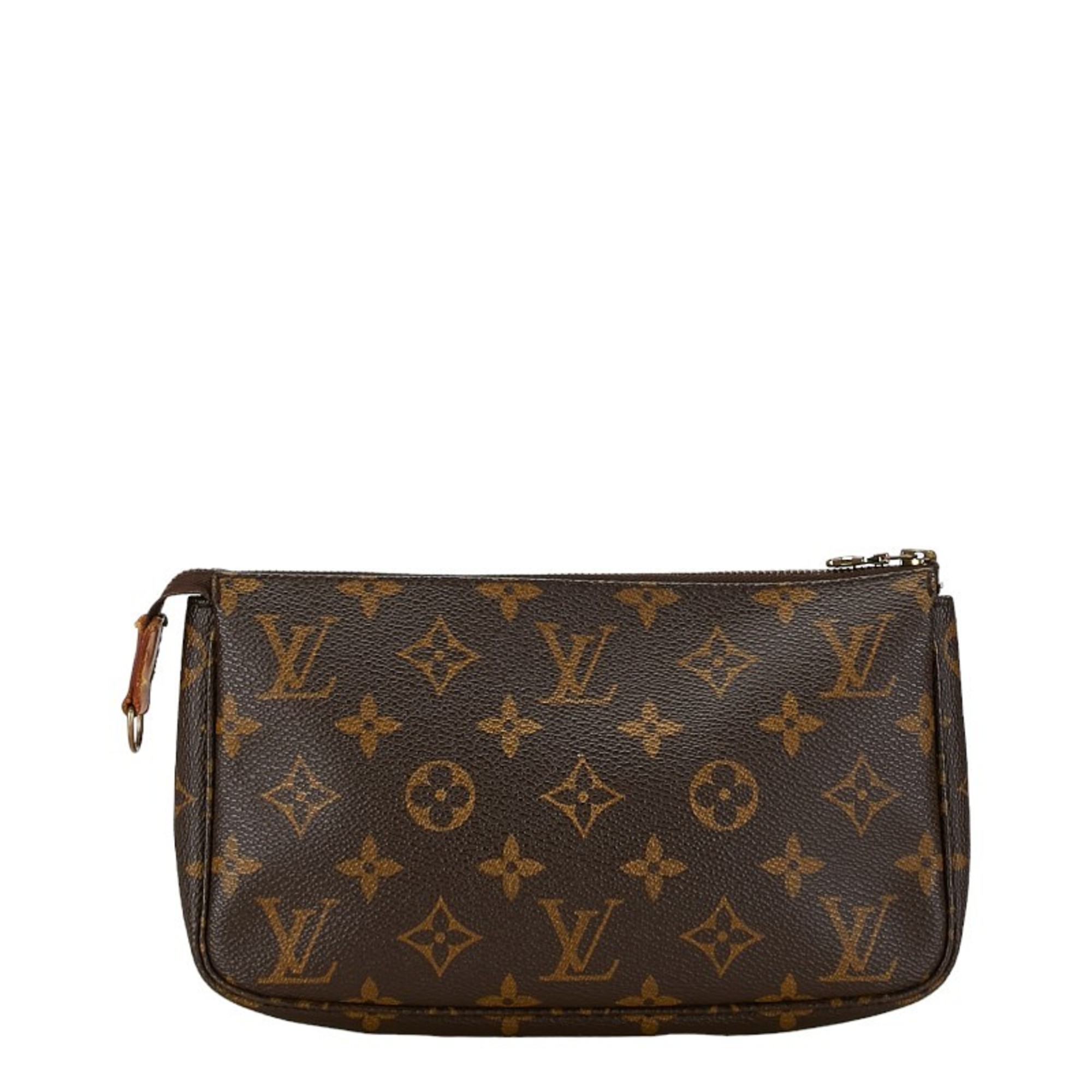 Louis Vuitton Monogram Pochette Accessoires Shoulder Bag M51980 Brown PVC Leather Women's LOUIS VUITTON