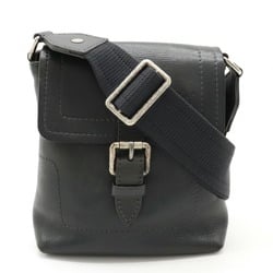 LOUIS VUITTON Louis Vuitton Utah Line Yuma Shoulder Bag Pochette Leather Basalt Dark Gray M97024