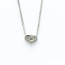 Cartier C Heart White Gold (18K) Diamond Women's Fashion Pendant Necklace (Silver)