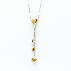 Tiffany Multi Heart Necklace White Gold (18K),Yellow Gold (18K) No Stone Women,Men Fashion Pendant Necklace (Gold,Silver)