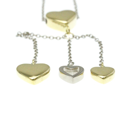 Tiffany Multi Heart Necklace White Gold (18K),Yellow Gold (18K) No Stone Women,Men Fashion Pendant Necklace (Gold,Silver)