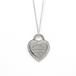 Tiffany Return To Tiffany White Gold (18K) Diamond Men,Women Fashion Pendant Necklace (Silver)