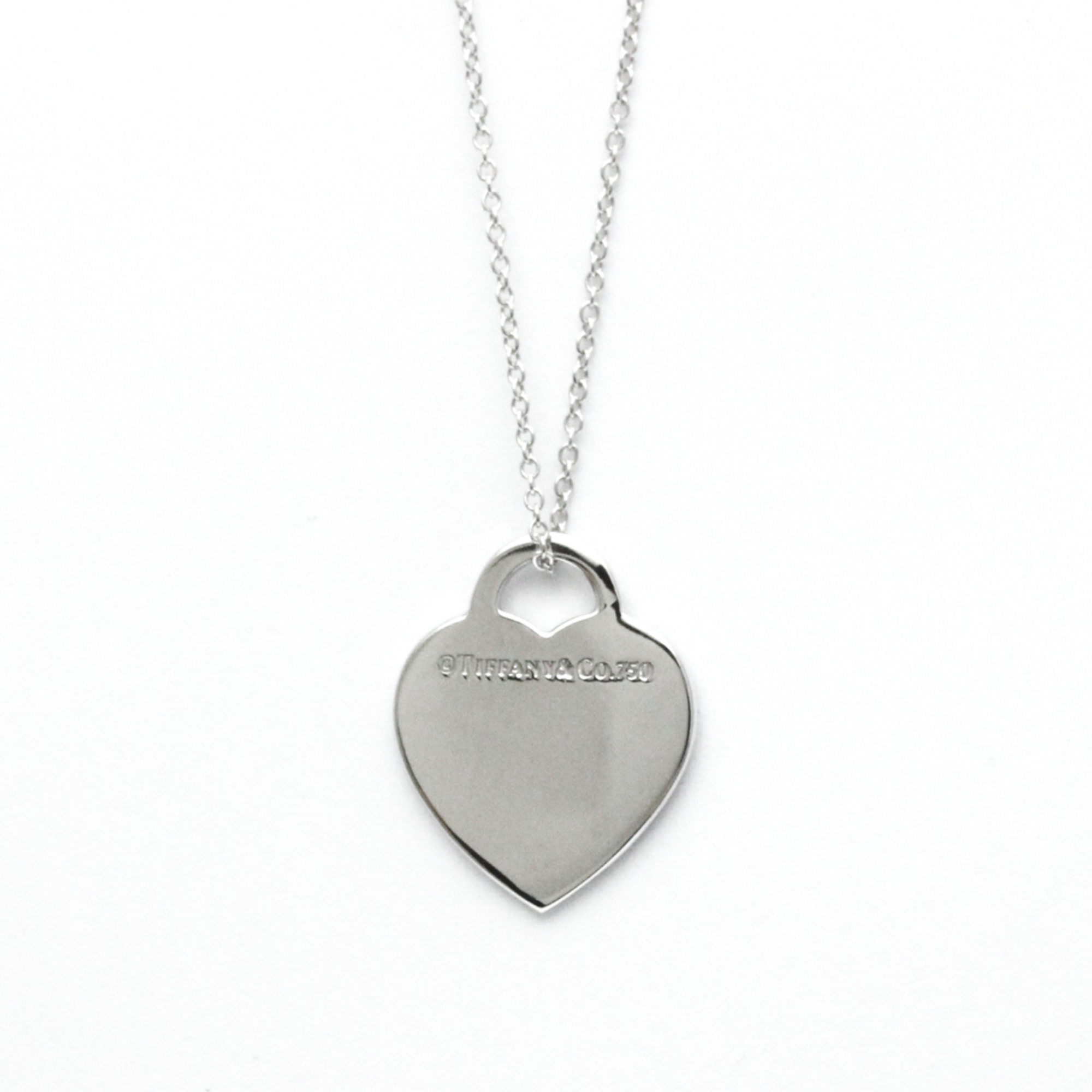 Tiffany Return To Tiffany White Gold (18K) Diamond Men,Women Fashion Pendant Necklace (Silver)