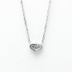 Cartier C Heart White Gold (18K) Diamond Women's Fashion Pendant Necklace (Silver)