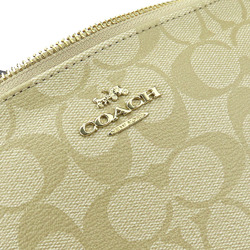 Coach Shoulder Bag F58309 Signature Leather Beige Off-White Women's COACH