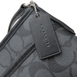 Coach Shoulder Bag F29210 Signature Leather Grey Black Women's Men's COACH