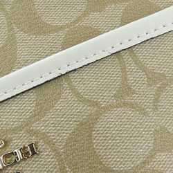 Coach Shoulder Bag F29210 Signature Leather Beige White Women's COACH