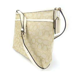 Coach Shoulder Bag F29960 Signature Canvas Leather Beige Ivory Women's COACH