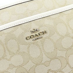 Coach Shoulder Bag F29960 Signature Canvas Leather Beige Ivory Women's COACH