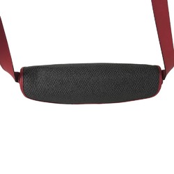 YVES SAINT LAURENT Yves Saint Laurent Plate Crossbody Shoulder Bag Women's Leather Red Gray