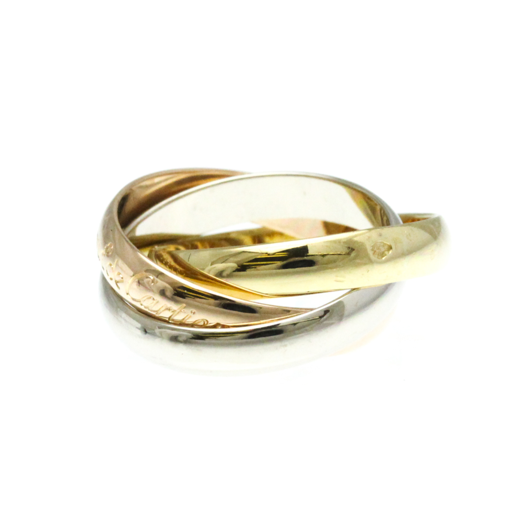 Cartier Trinity Pink Gold (18K),White Gold (18K),Yellow Gold (18K) Fashion No Stone Band Ring Gold