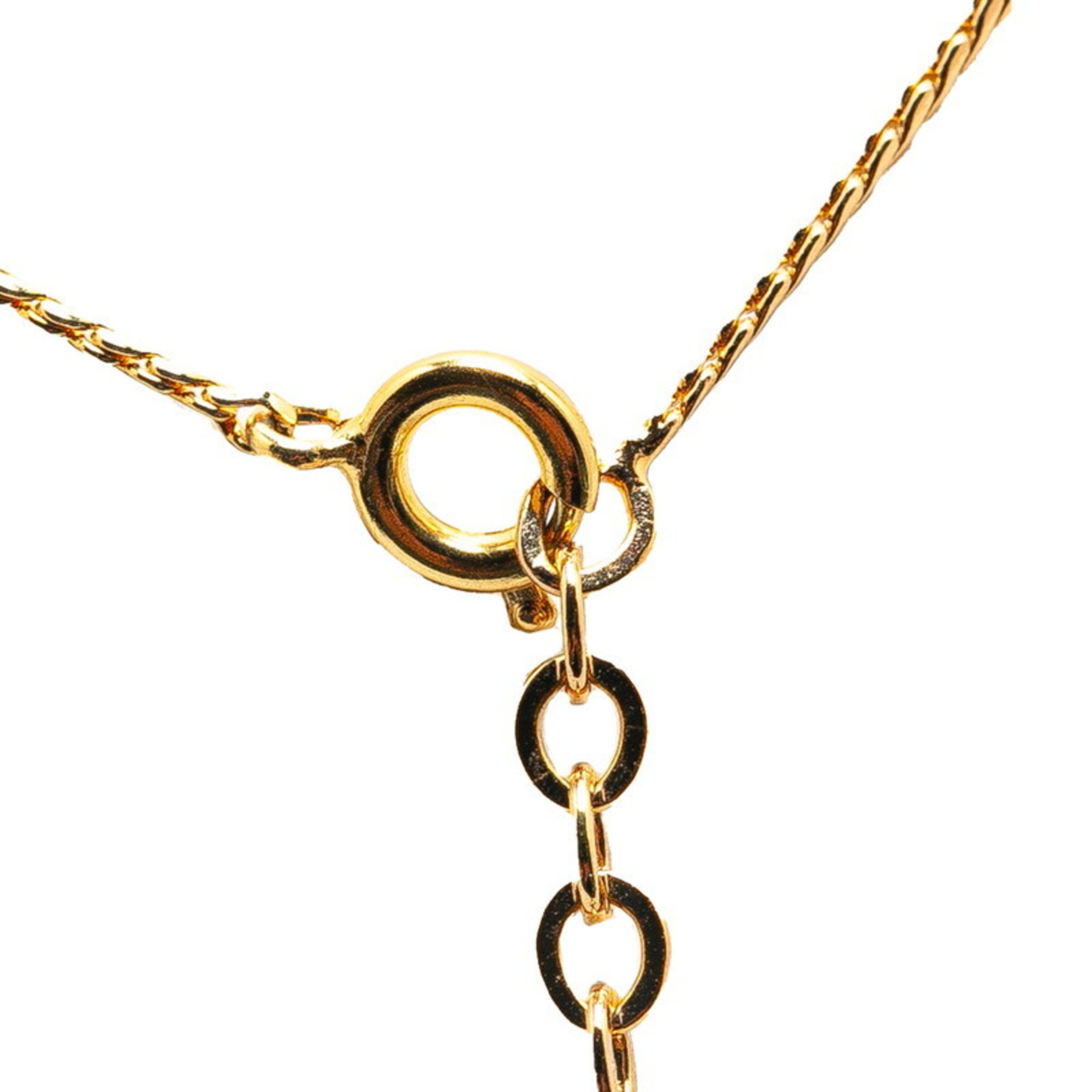 Christian Dior Dior CD Necklace Gold Plated Women's