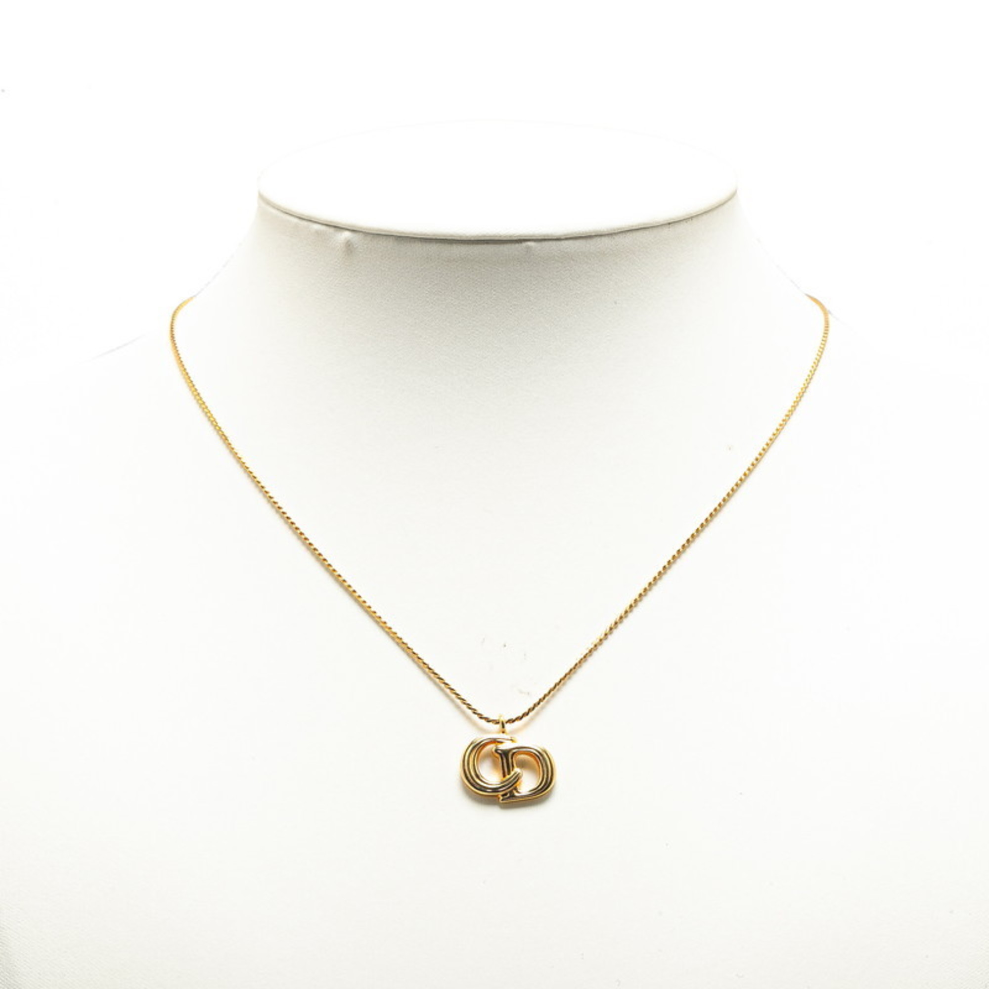 Christian Dior Dior CD Necklace Gold Plated Women's