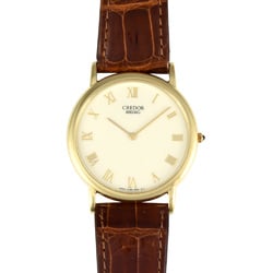 Seiko GBAT006 8J80-7000 Credor Watch Quartz Ivory Dial K18YG Solid Gold Men's