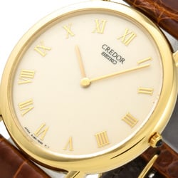 Seiko GBAT006 8J80-7000 Credor Watch Quartz Ivory Dial K18YG Solid Gold Men's