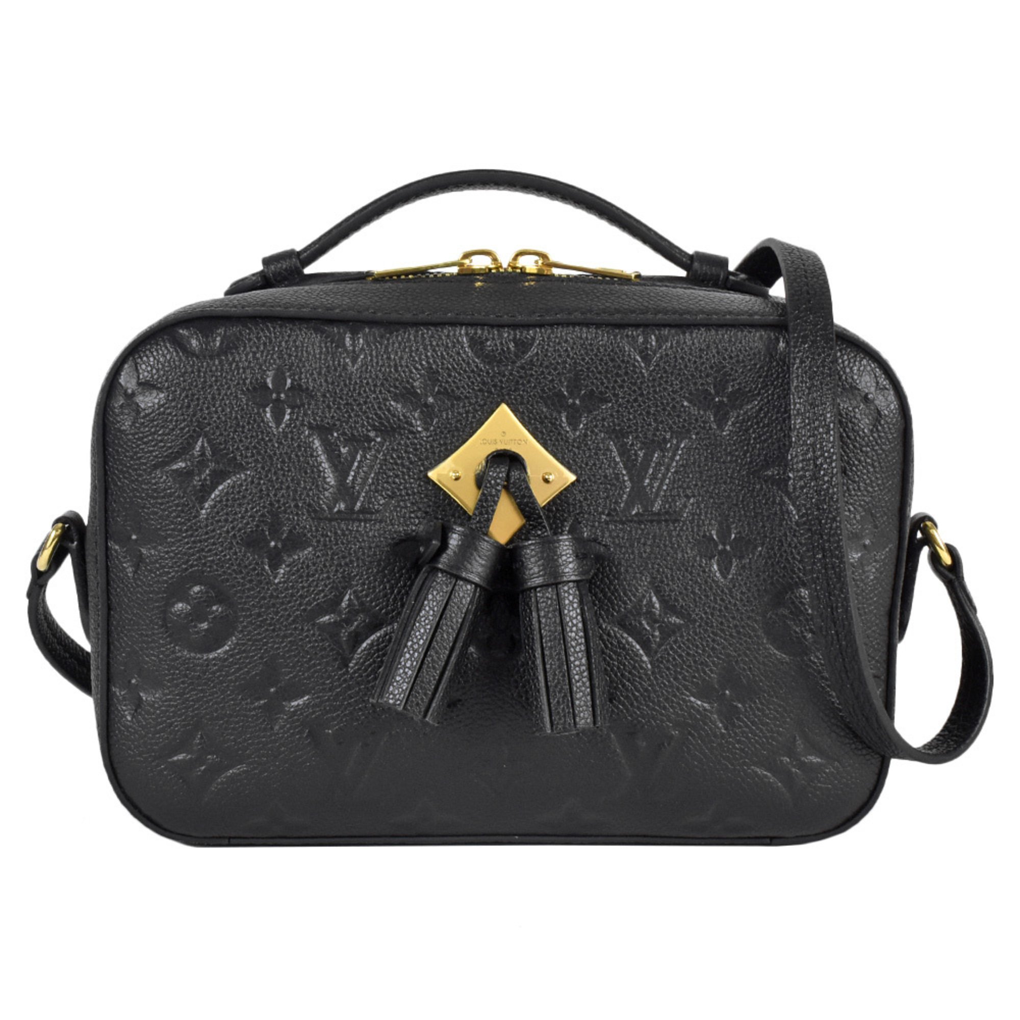 Louis Vuitton Saintonge Shoulder Bag Monogram Empreinte M44593 Noir CA5119